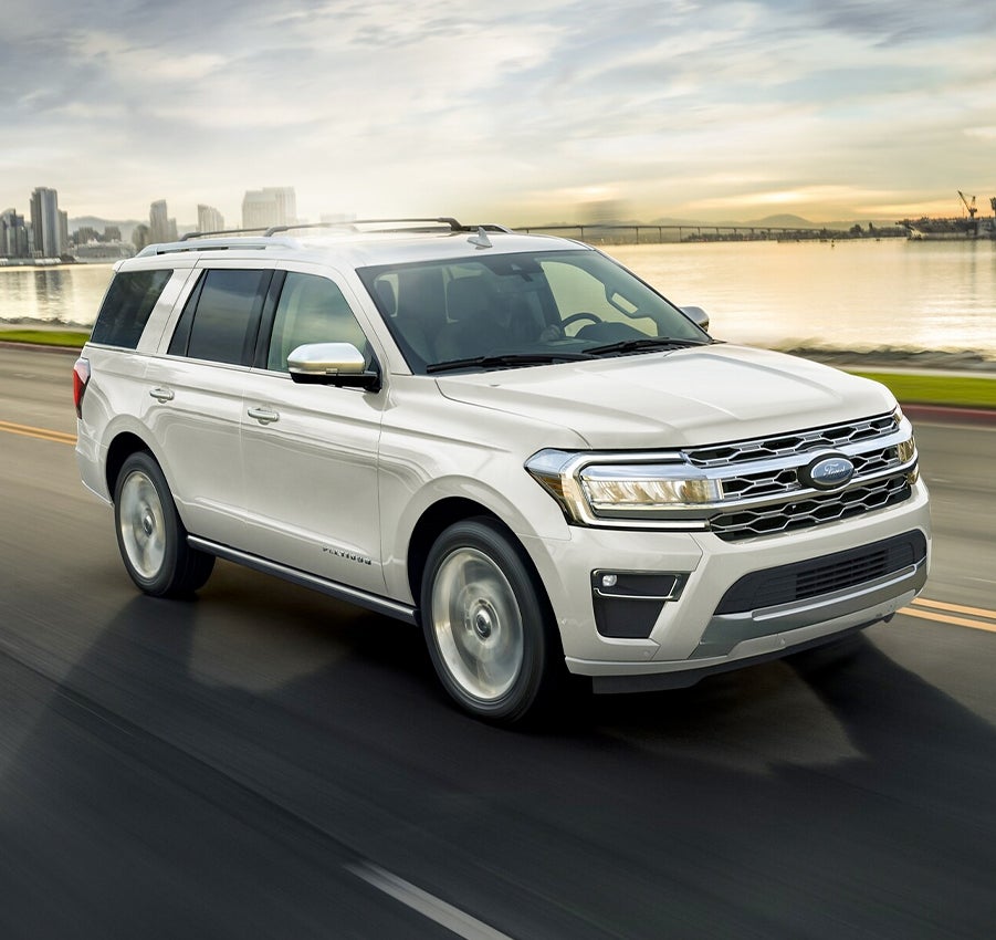 White 2023 Ford Expedition on highway